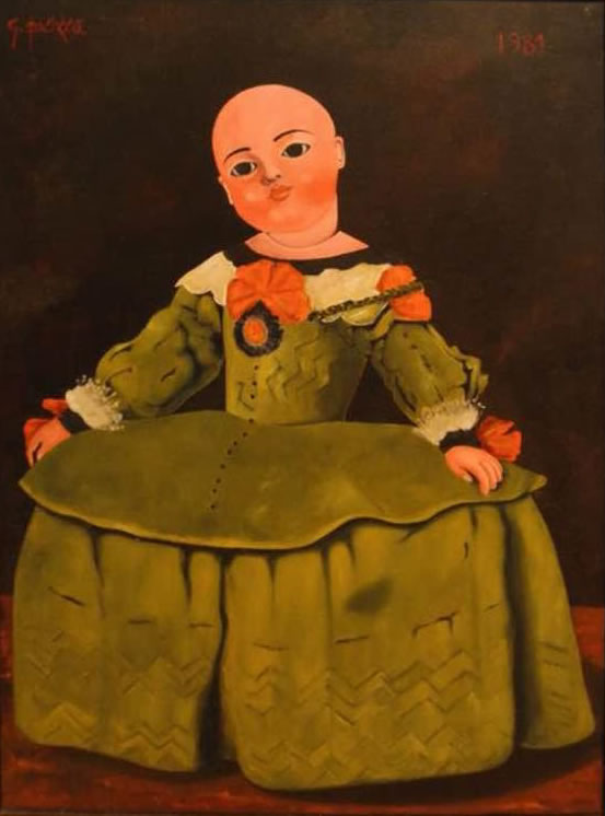  Portrait de l'infante Margarita agée de cind ans. Huile sur toile, 60 × 90 cm. 1981 