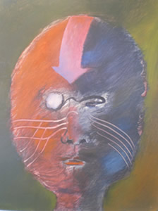  Des Masques. Huile sur panneau, 40 × 30 cm. 2011 