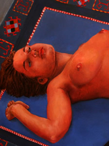  Desnudo (Tapete persa). Óleo sobre tela, 60 × 90 cm. 2000 