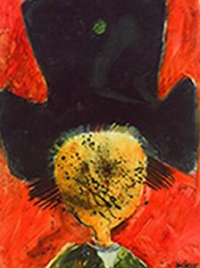  Scars. Oil on wood, 35 × 25 cm. 2001 