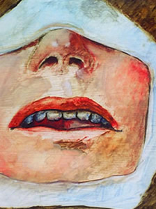  Masks. Oil on wood, 22 × 26 cm. 2003 