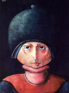  Conquistadores. Gouache sobre papel, 72 × 55 cm. 1988. Colección particular, Hamburgo 