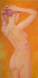  Nude. Oil on canvas, 100 × 50 cm, 2000 